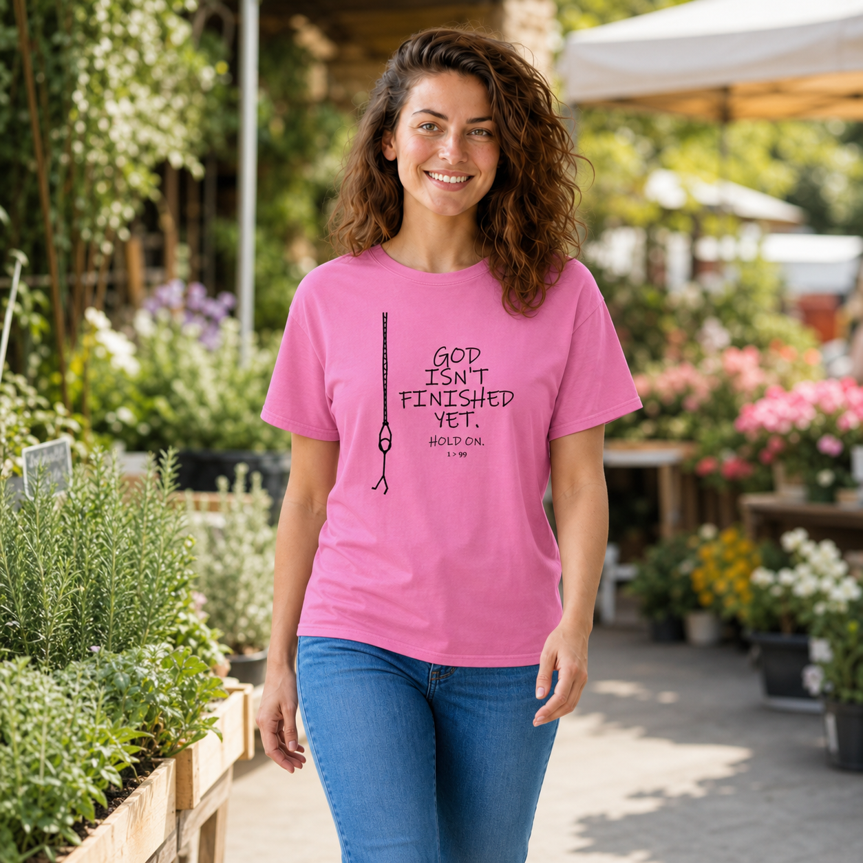 Hold On – Christian Graphic Tee | 1>99 - Image 4