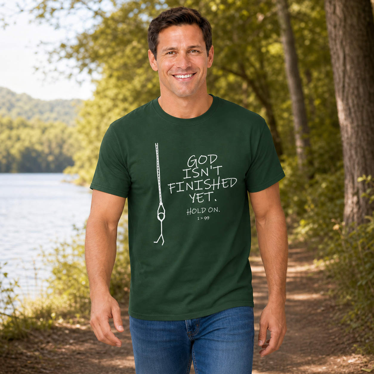 Hold On – Christian Graphic Tee | 1>99 - Image 5