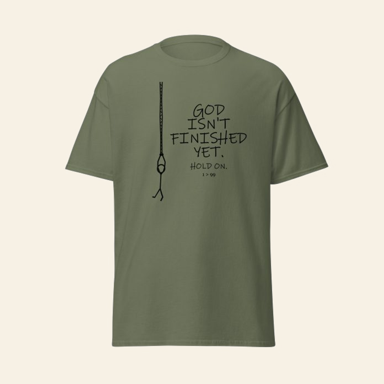 Hold On – Christian Graphic Tee | 1>99 - Image 6