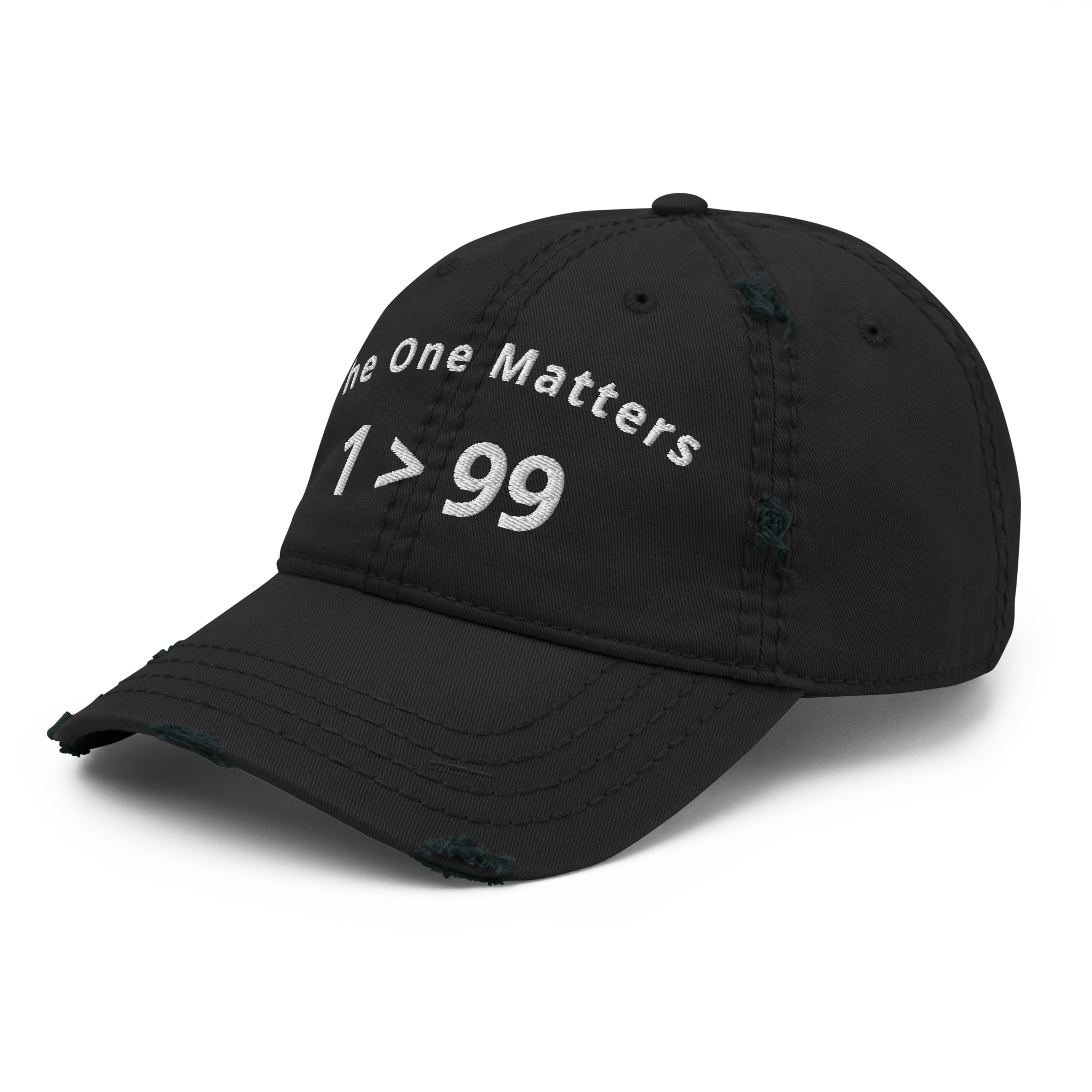 The One Matters Embroidered Distressed Dad Hat - Image 7