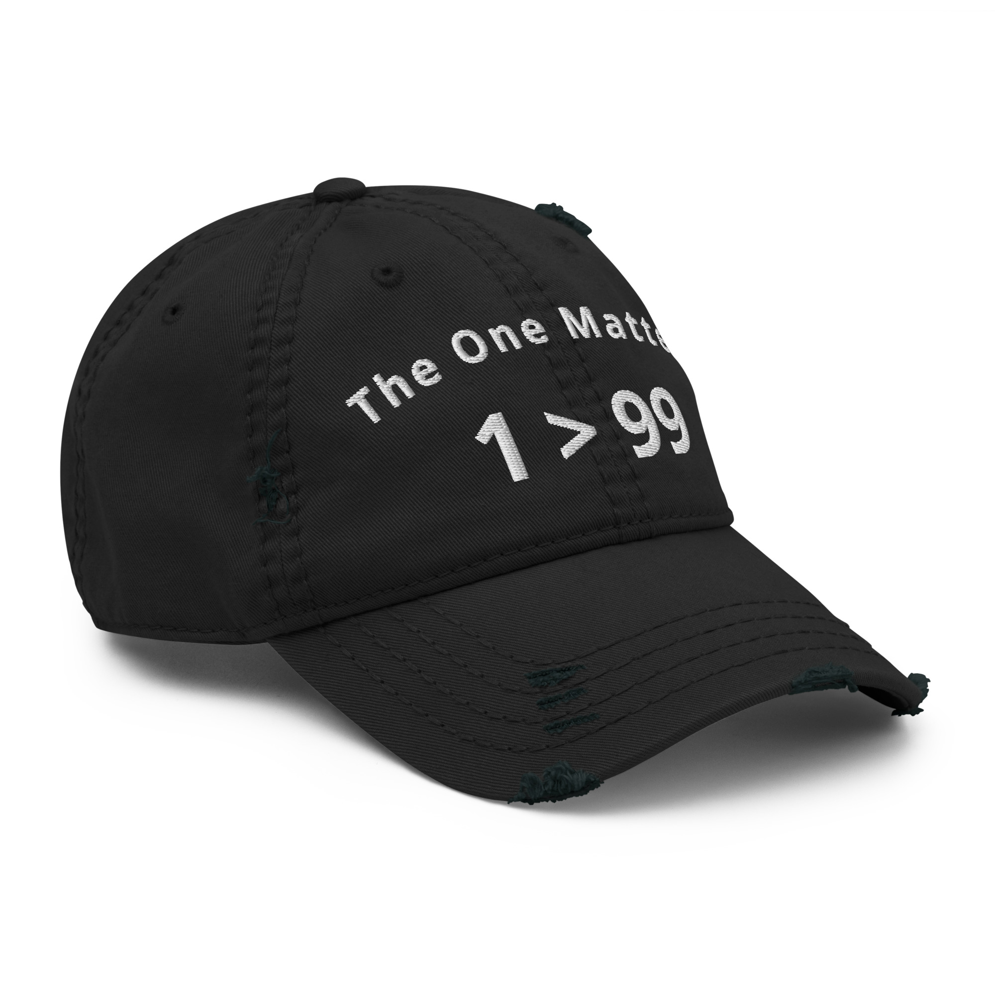 The One Matters Embroidered Distressed Dad Hat - Image 4
