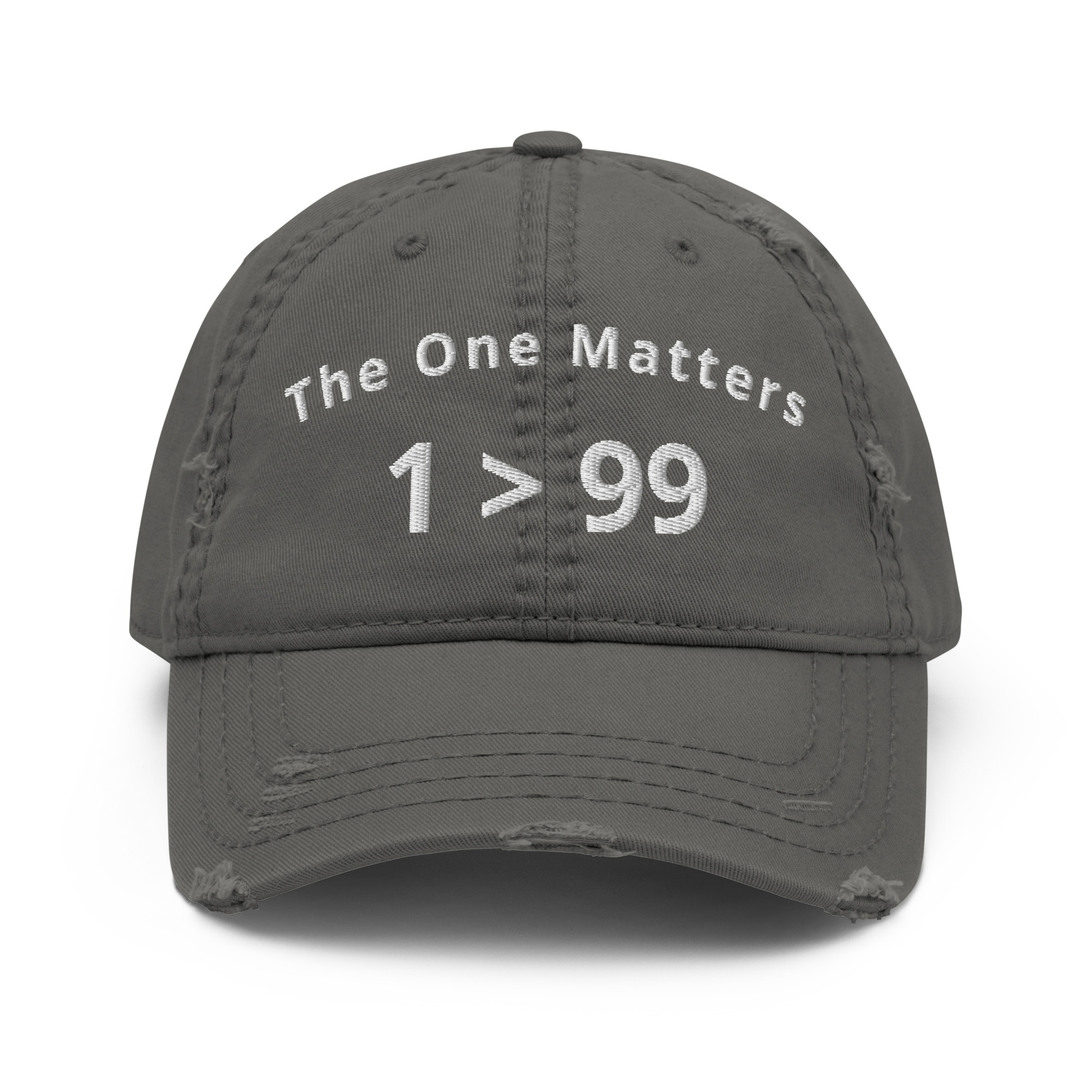The One Matters Embroidered Distressed Dad Hat - Image 3