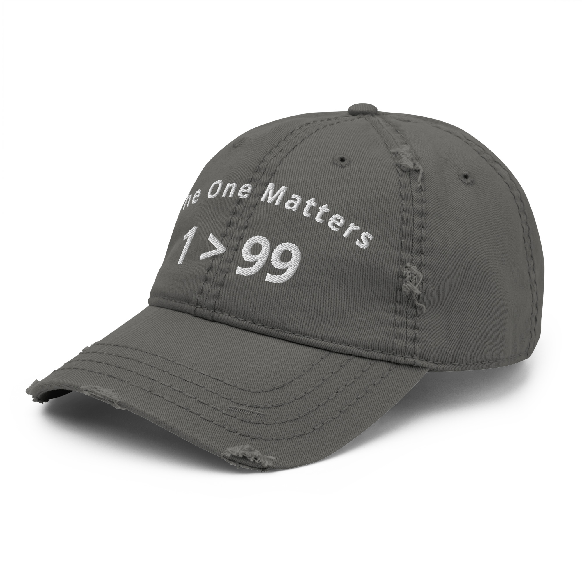 The One Matters Embroidered Distressed Dad Hat - Image 9
