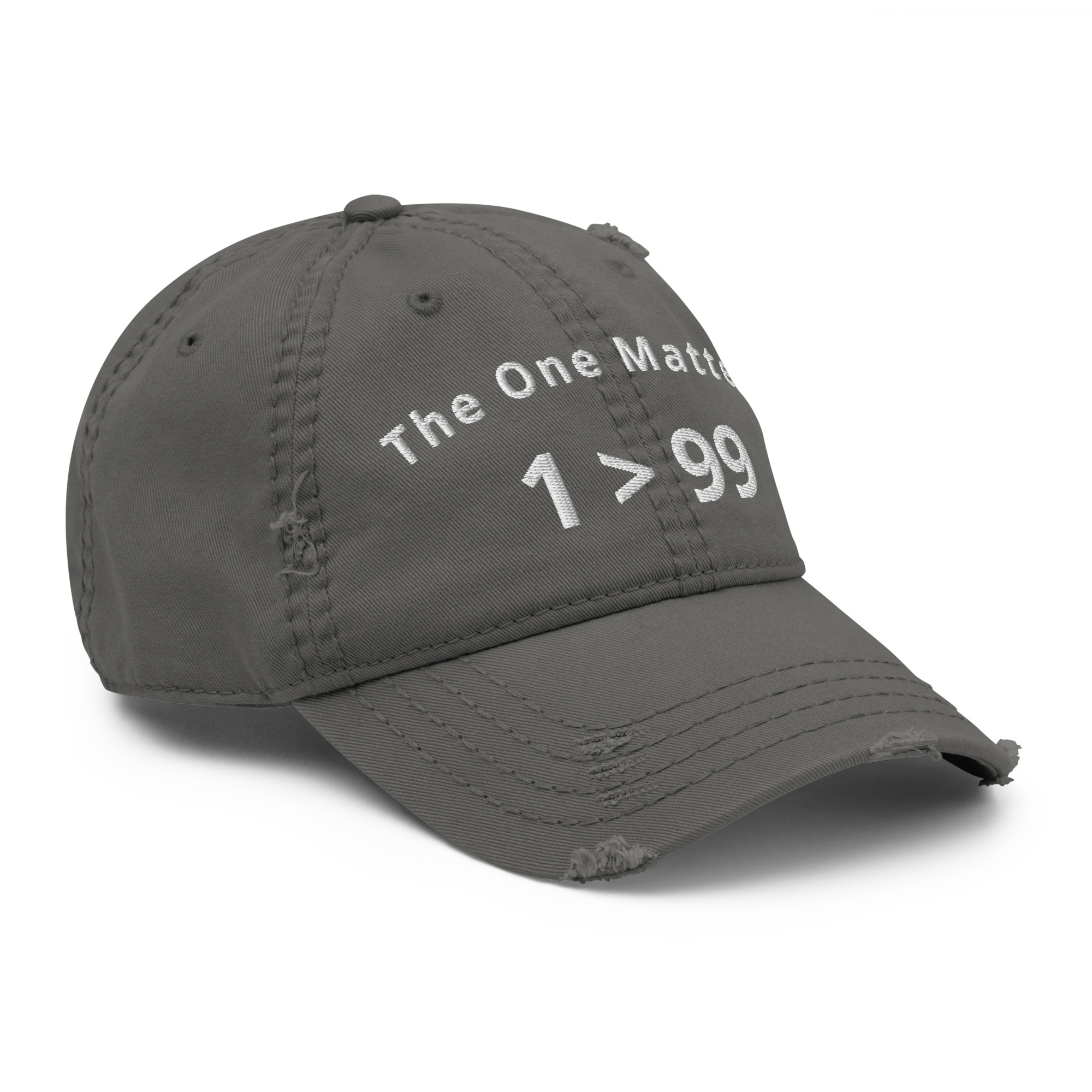 The One Matters Embroidered Distressed Dad Hat - Image 6