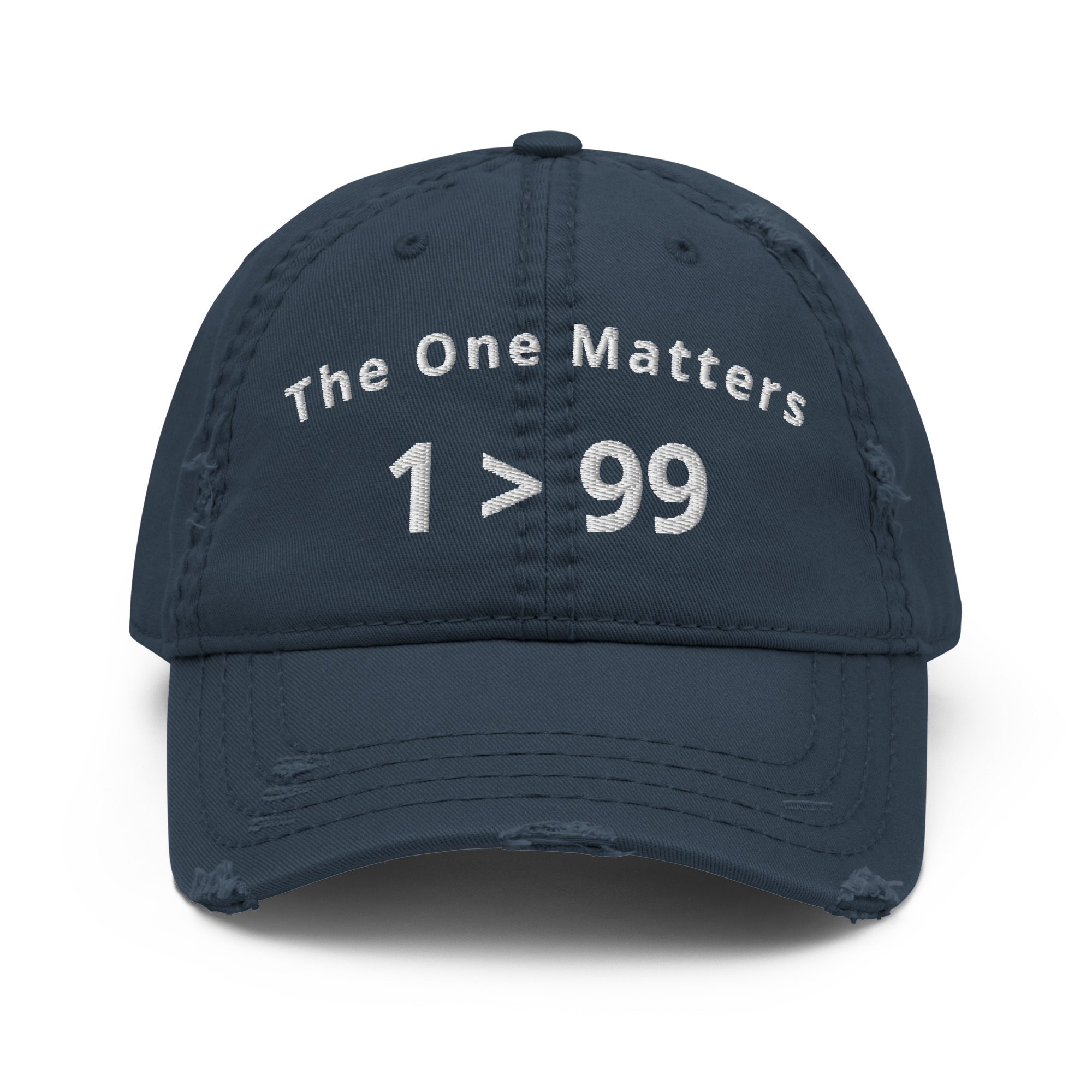 The One Matters Embroidered Distressed Dad Hat - Image 2