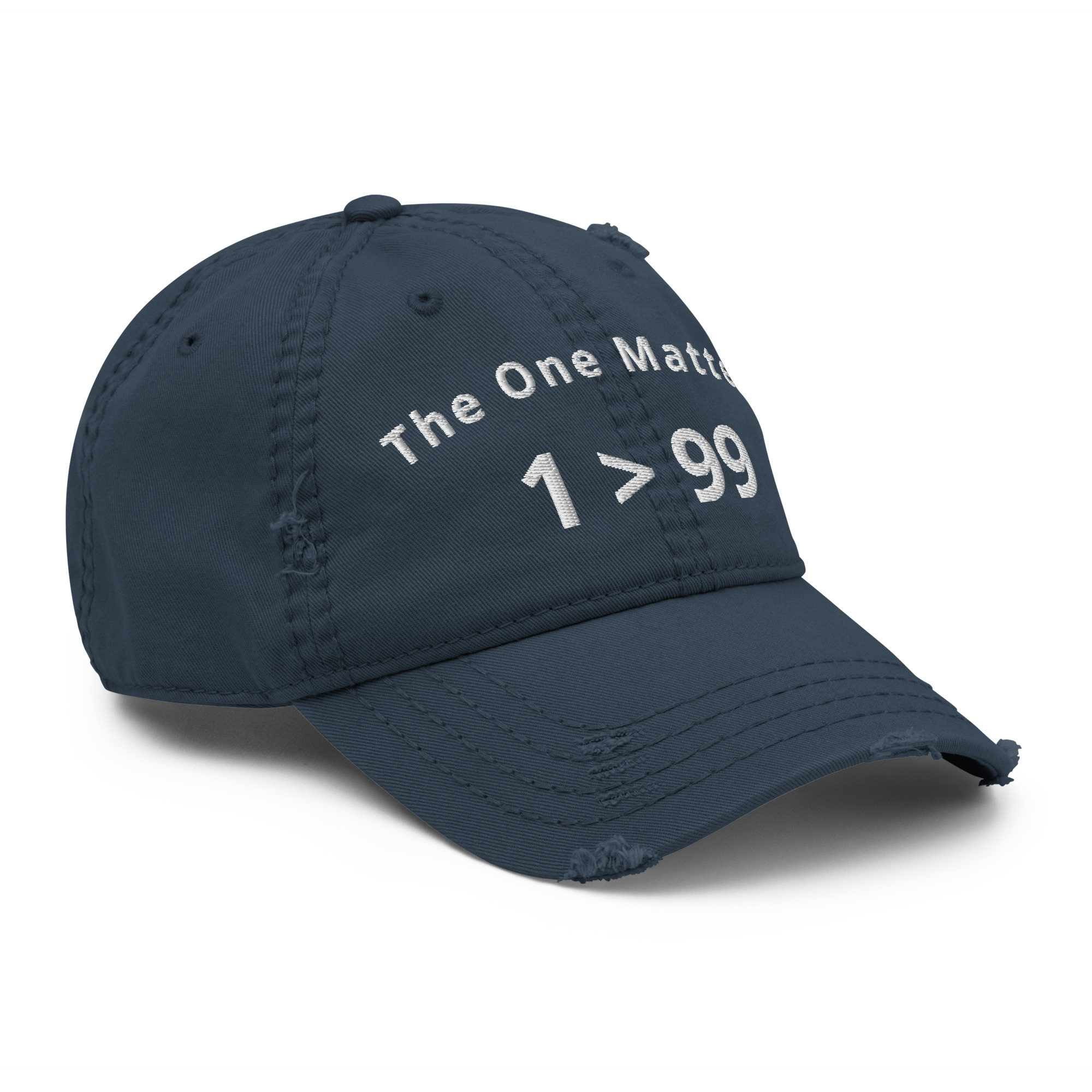 The One Matters Embroidered Distressed Dad Hat - Image 5
