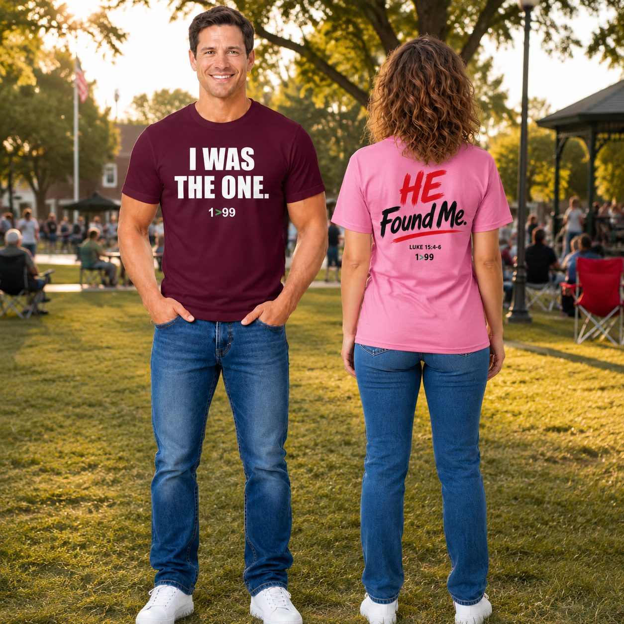 I Was the One / He Found Me Unisex Christian Tee – Luke 15:4–6 - Image 8